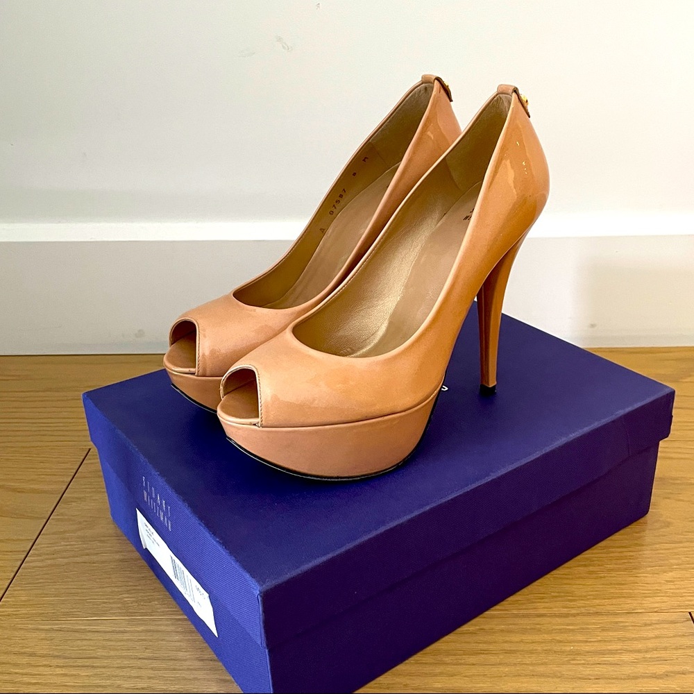 Stuart Weitzman Diplille Platform Peep toe Pumps